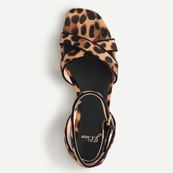 🆕{J. CREW}Abbie Leopard Calf - Hair Strap Sandals - Picture 6 of 8